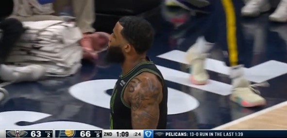 官网入口-大举反击！鹈鹕连中三分 1分39秒回敬13-0高潮追到3分打停步行者